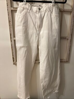 Kensie White Relaxed Straight-Leg Jeans